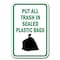Signmission 18 in Height, 0.12 in Width, Aluminum, 12" x 18", A-1218 Dumpster - TrashPlast A-1218 Dumpster - TrashPlast - alternate 1